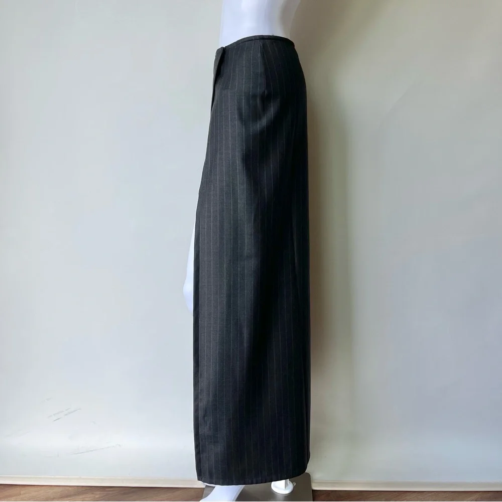 Lafayette 148 A-line Black Midi Skirt Sz 4 Wool